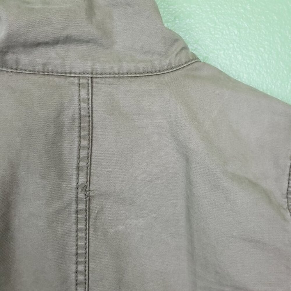 Madewell Fleetware olive green long zip up jacket size Small - Picture 11 of 11